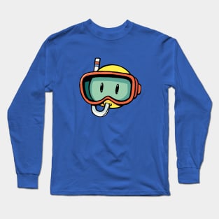 emoji with a diving mask Long Sleeve T-Shirt